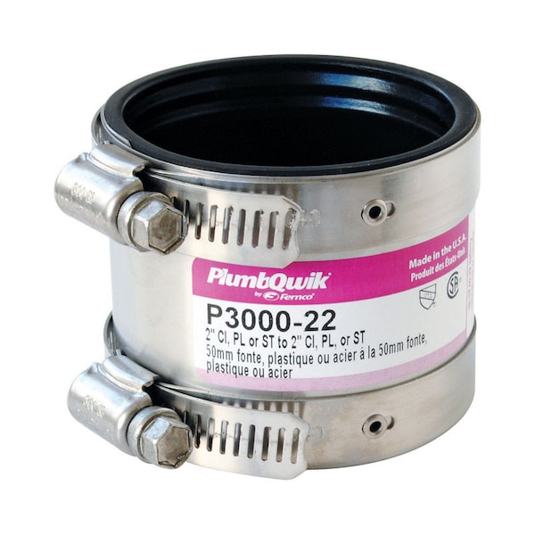 Fernco COUPLING SHIELDED 2""X2"" P300022 Zoro